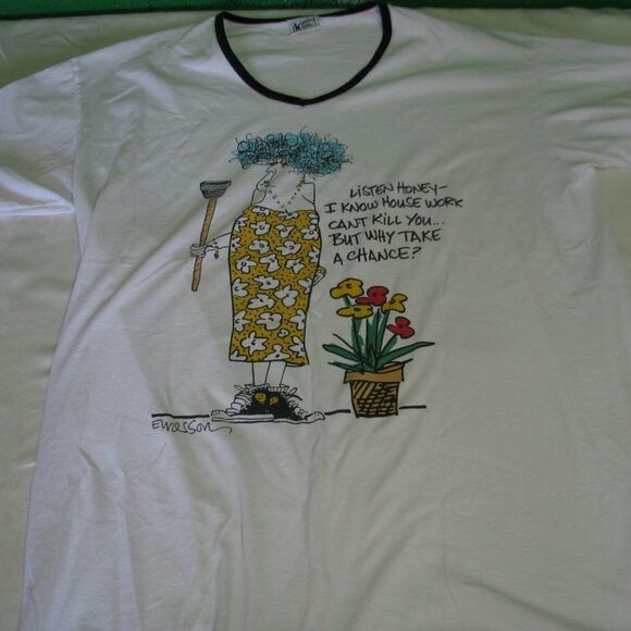 Vintage House Work Gag Graphic T-Shirt - Picture 2 of 6